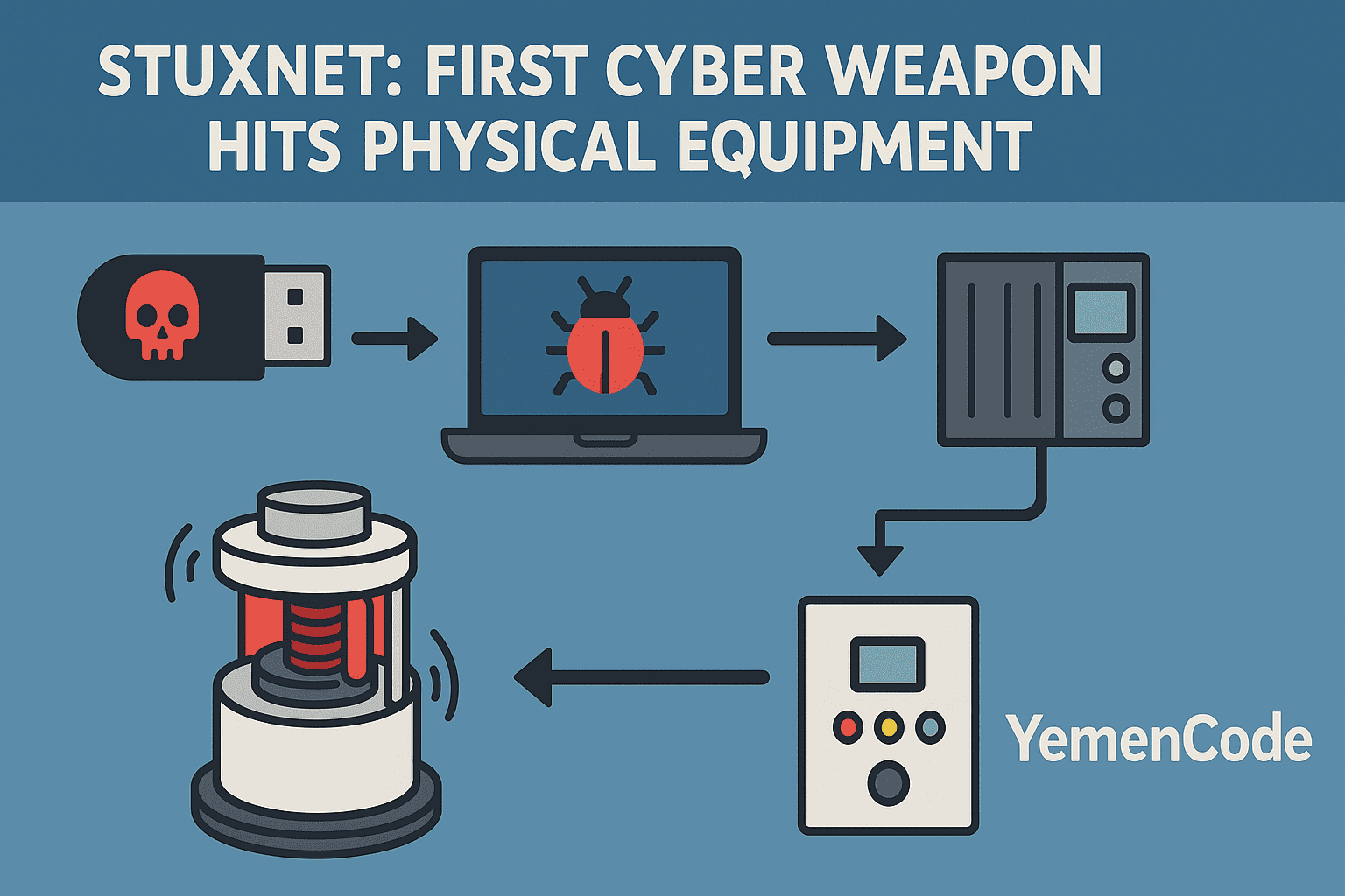 You are currently viewing ستوكسنت stuxnet: أول سلاح سيبراني يطيح بمعدات فيزيائية — تحليل شامل للنشأة، التقنية، والأثر